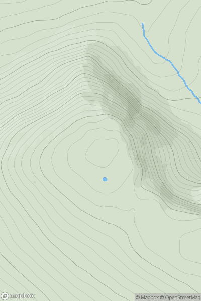 Thumbnail image for Carn Dearg [Loch Lochy to Loch Laggan] [NN410893] showing contour plot for surrounding peak